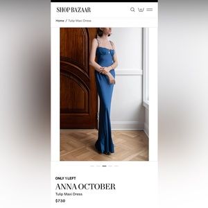 Anna October Blue Maxi prom dress